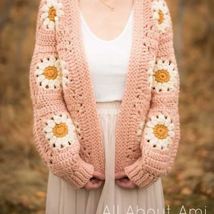 Cozy Days Daisy Cardigan Crochet Pattern