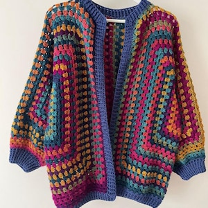 Crochet Pattern , Hexagon Cargidan Pattern , Granny Cardigan Daily Jacket Pattern, Crochet Jacket DIY pdf