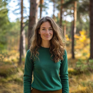 Merino Wool Crewneck Top: Women's Knit Sweater